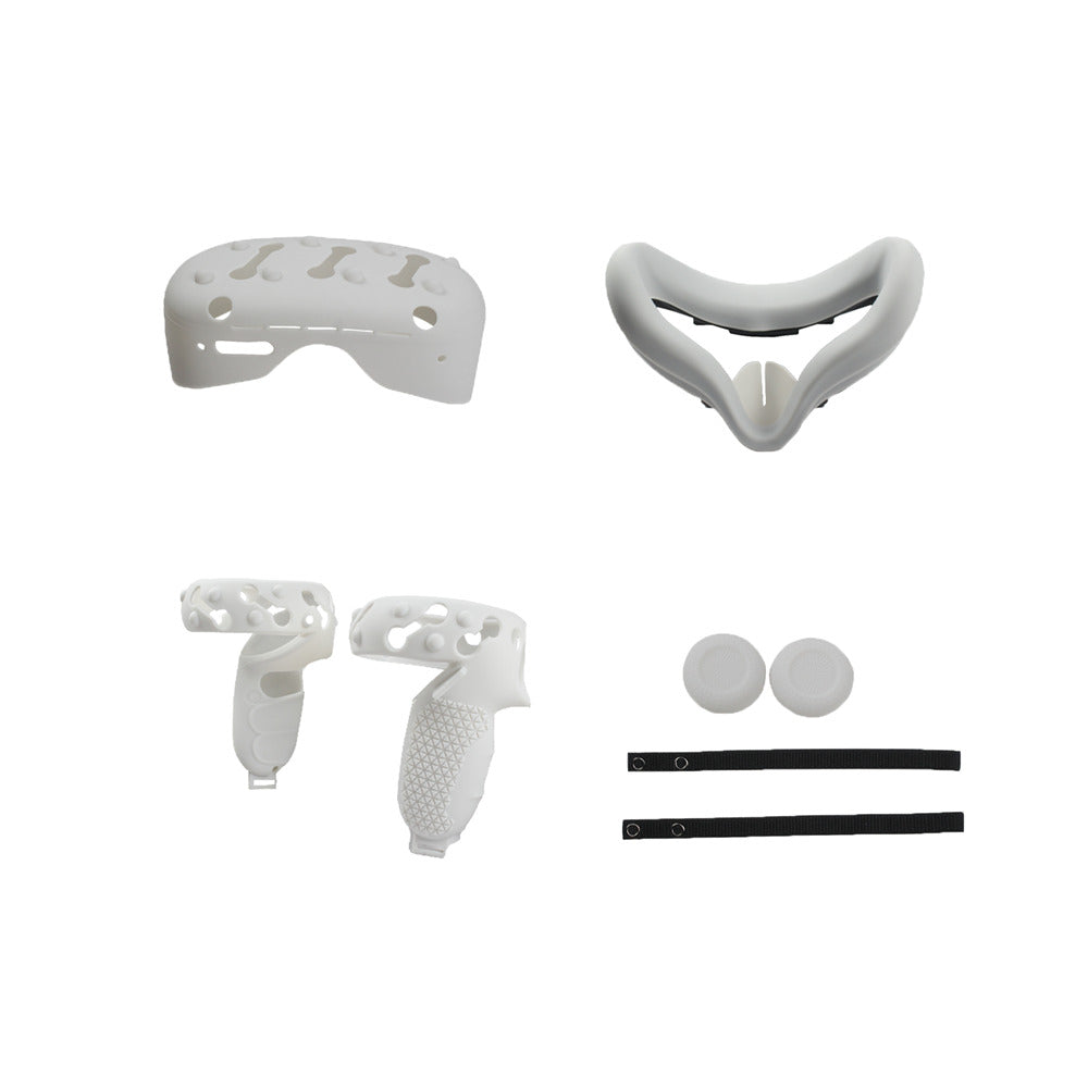 5 In1 Front Cover Eye Mask Pad For Oculus Quest 2 Touch Controller Silicone Grip Skin Thumb Button Knuckle Strap Image 2