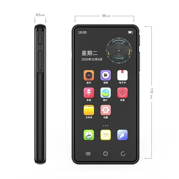 4.0 inch Full Touch Screen 16GB Android WiFi MP3 MP4 Player Bluetooth 5.0 Music Video with FM Recording E-book Image 7