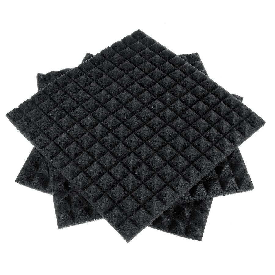 4 Pcs Soundproofing Acoustic Foam Sound Treatment Absorption Wedge Tiles Studio Room Image 1