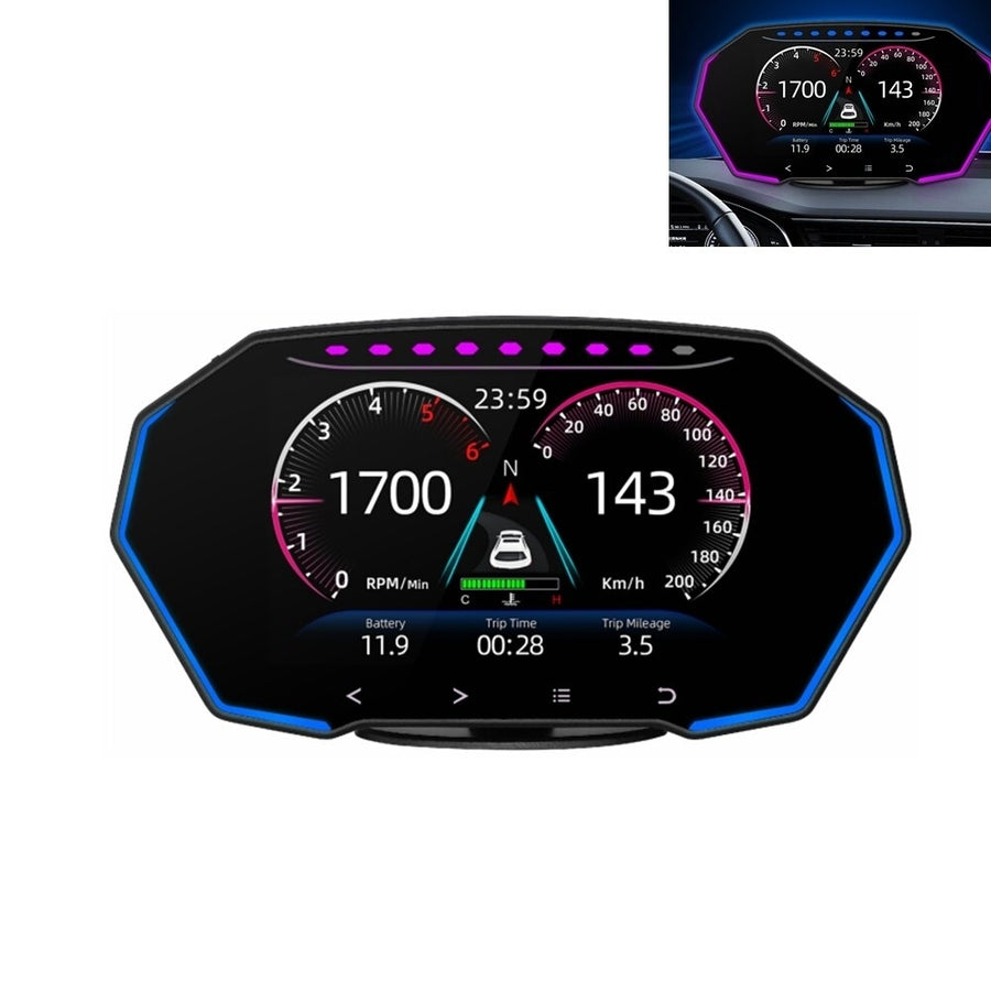 4Inch F11 HUD Head Up Display Car Speedometer OBD GPS System Gradiometer Auto Diagnostic Tool Image 1