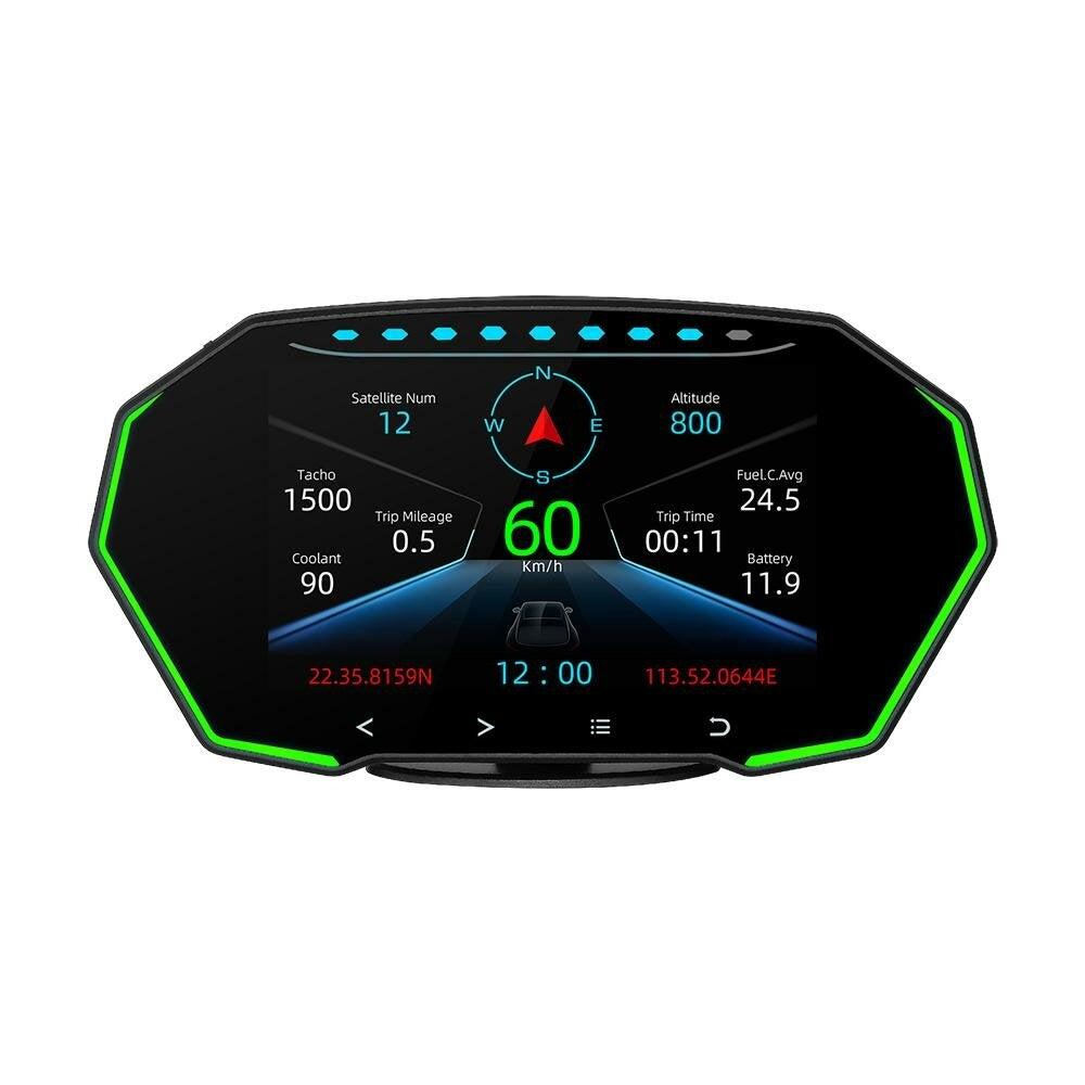 4Inch F11 HUD Head Up Display Car Speedometer OBD GPS System Gradiometer Auto Diagnostic Tool Image 2