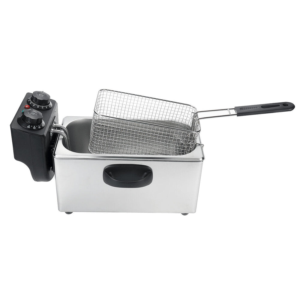 4L Electric Fryer Accessories Non Stick Pan Stainless Steel Basket 220V 2000W for Kitchen Image 2