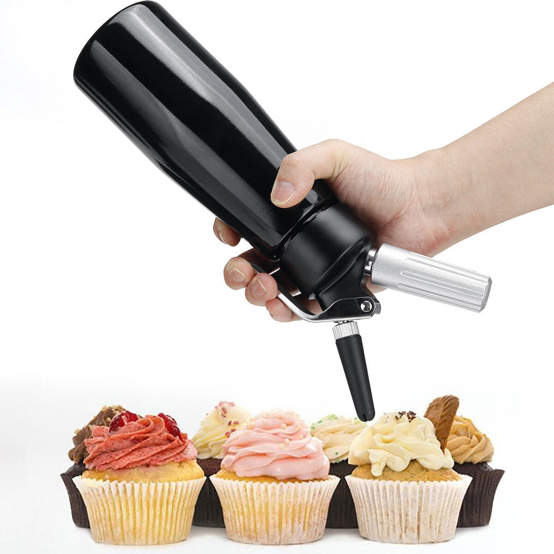 500ml Whipped Cream Dispenser Whipper Cracker Attachen Nozzles Desserts Maker Kitchen Bakeware Tool Image 4