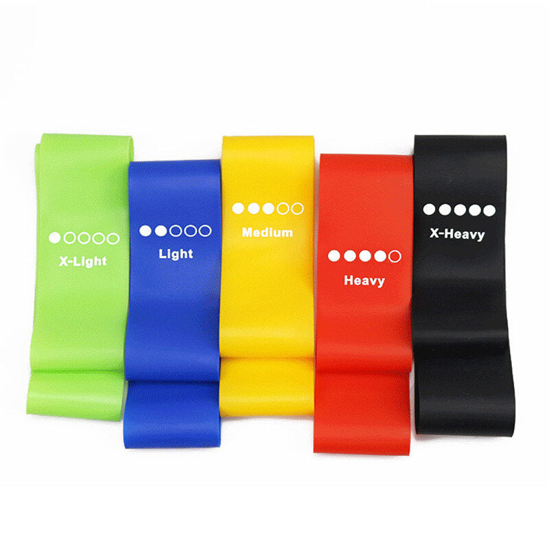 5PCS/Set Elastic Resistance Band Rubber Loop for Yoga Pilates Stretching Home Fitness Training Equipment Image 2