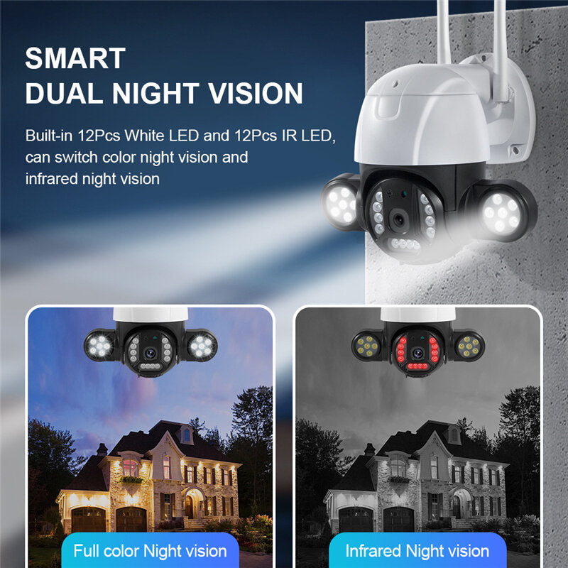 5MP WIFI IP Camera HD Night Vision Humanoid Tracking Two Way Intercom Outdoor Waterproof Surveillance ONVIF CCTV Image 2