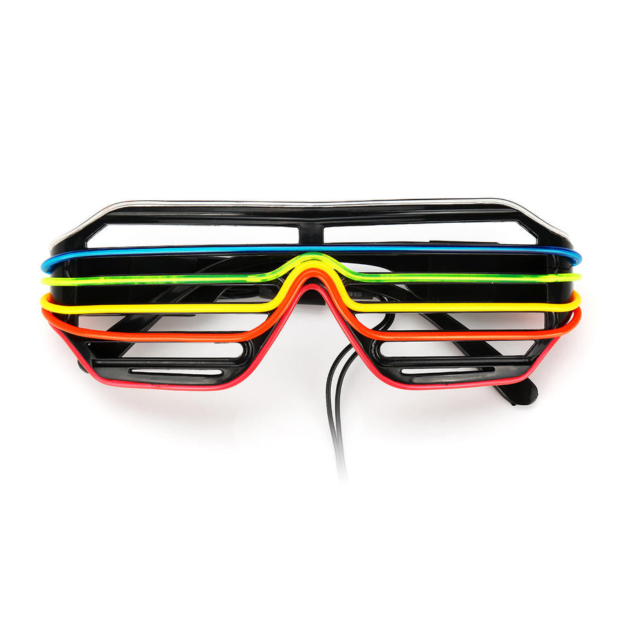 6 Colors LED Golwing Lighting EL Cold Light Glasses Eyewear Nightclub Party Goggles Image 1