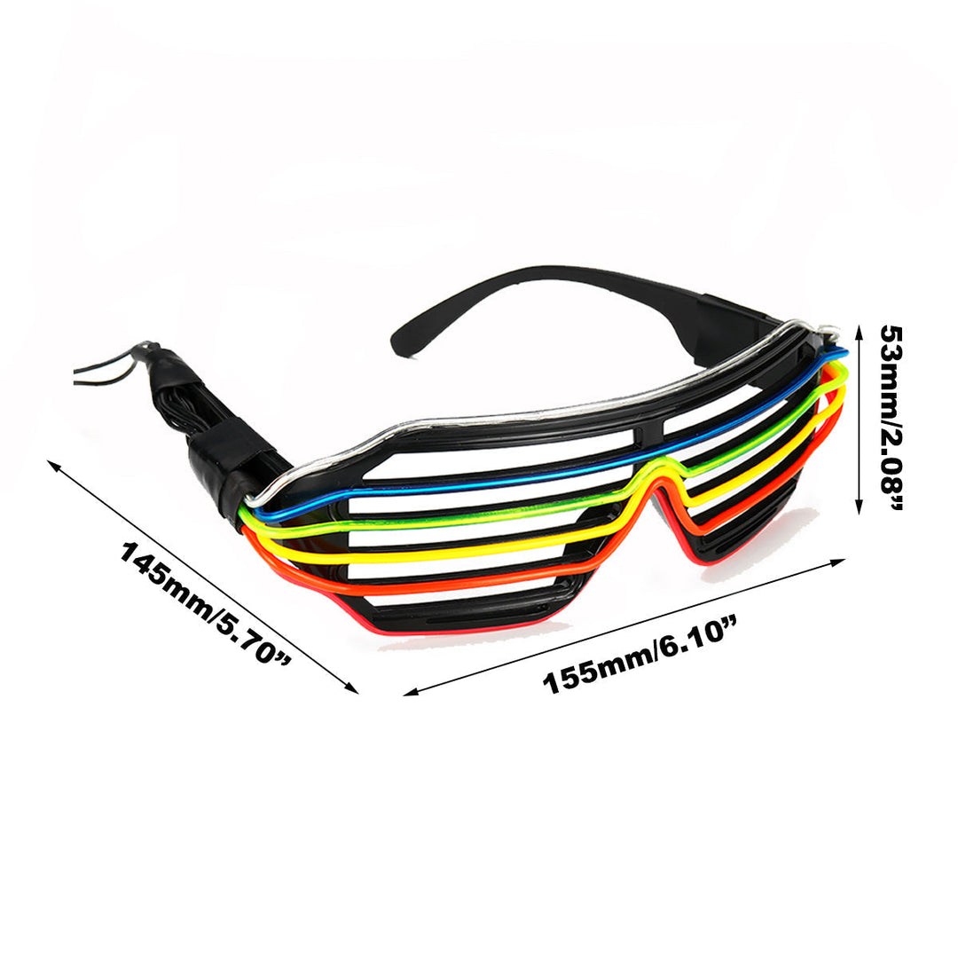 6 Colors LED Golwing Lighting EL Cold Light Glasses Eyewear Nightclub Party Goggles Image 4