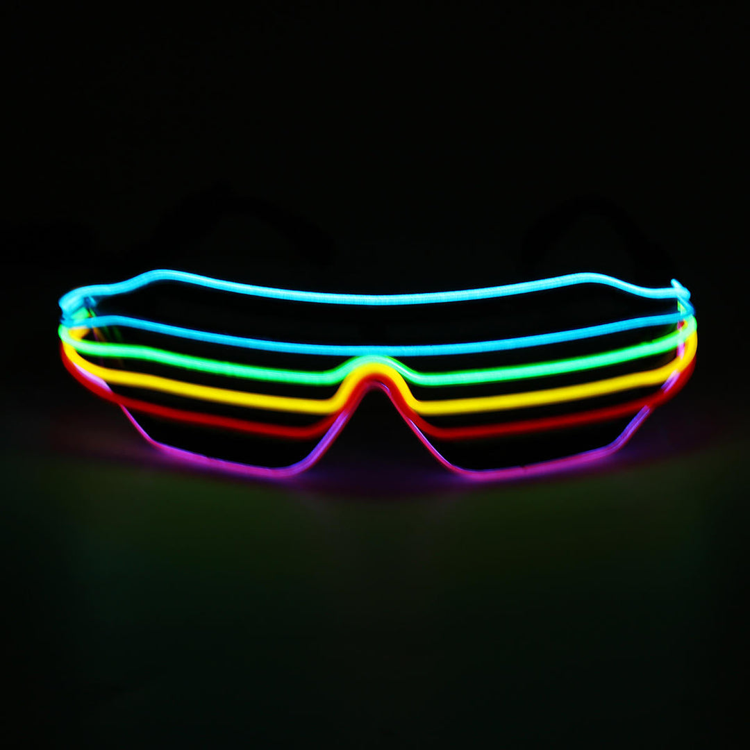 6 Colors LED Golwing Lighting EL Cold Light Glasses Eyewear Nightclub Party Goggles Image 8