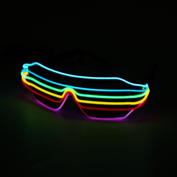 6 Colors LED Golwing Lighting EL Cold Light Glasses Eyewear Nightclub Party Goggles Image 9