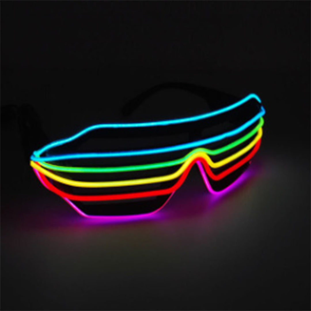 6 Colors LED Golwing Lighting EL Cold Light Glasses Eyewear Nightclub Party Goggles Image 10