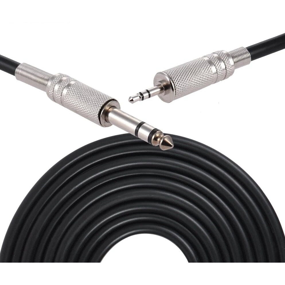 6.35mm Plug To 3.5mm Male To Male Audio Cable for Microphone Speaker PC TV Stereo Connecting Cable Line for Amplifier Image 2