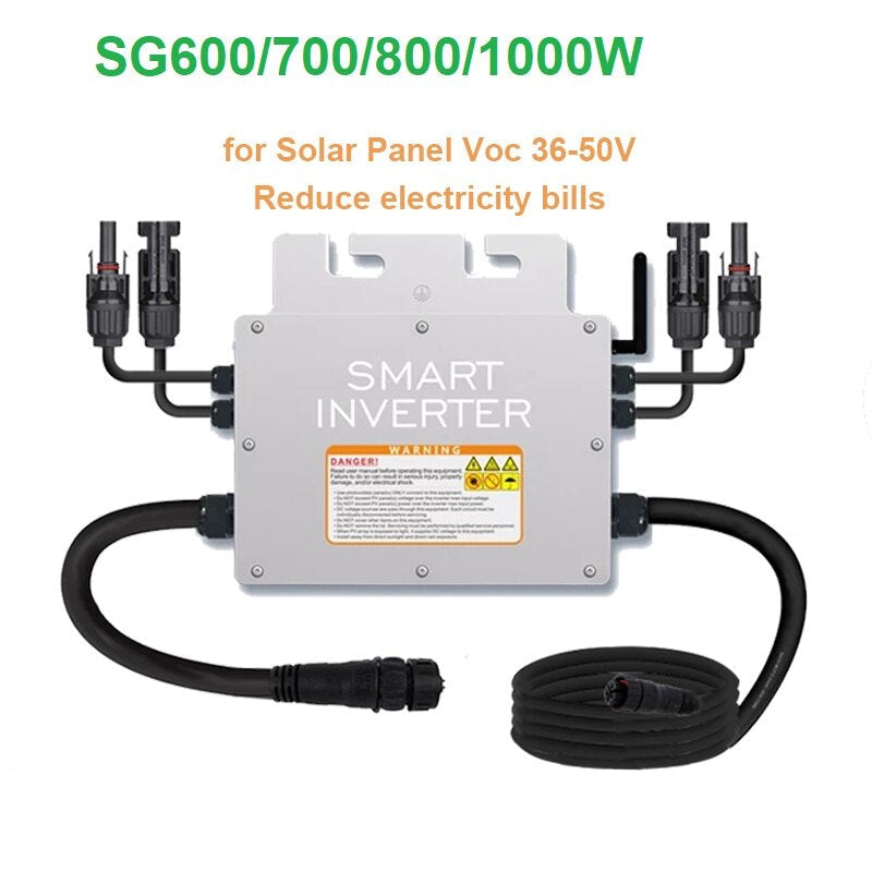 600/700/800/1000W Micro Solar Panel Smart Inverter Pure Sine Wave Home Inverter MPPT On Grid Tie Inversor Ip65 for 110V Image 1