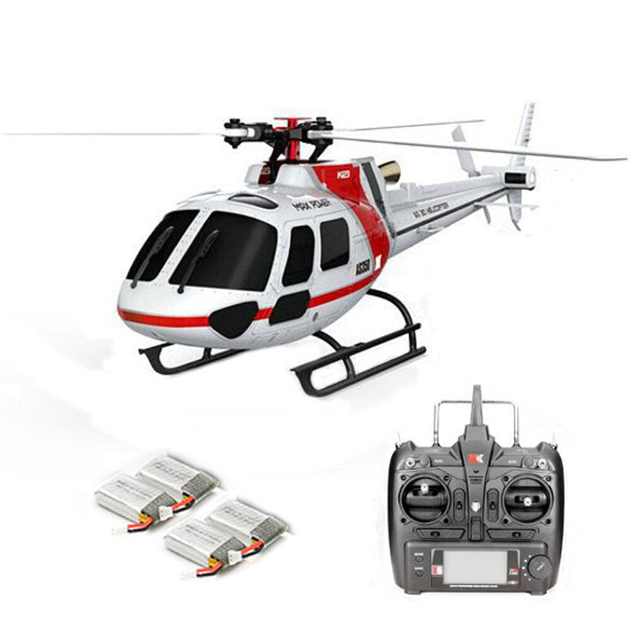 6CH Brushless 3D6G System AS350 Scale RC Helicopter Compatible with FUTAB-A S-FHSS 4PCS 3.7V 500MAH Lipo Battery Image 1