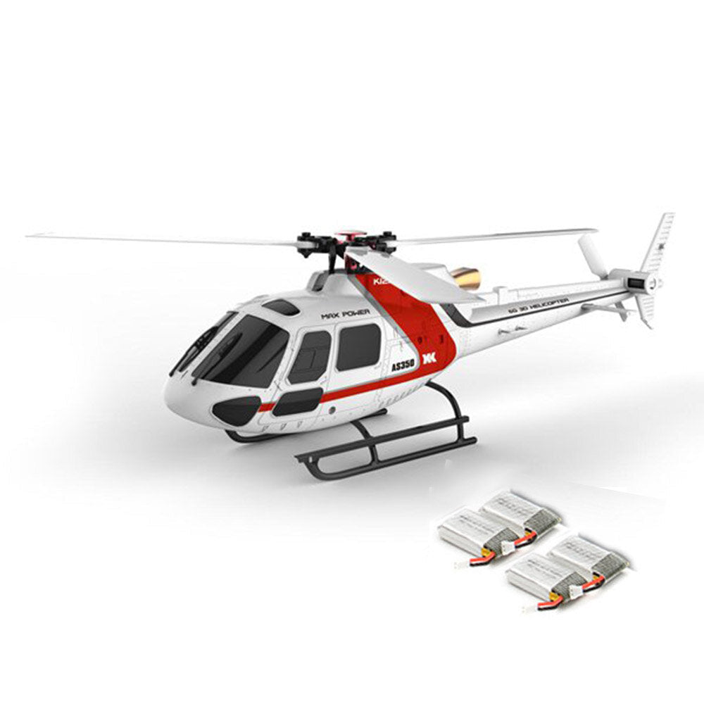 6CH Brushless 3D6G System AS350 Scale RC Helicopter Compatible with FUTAB-A S-FHSS 4PCS 3.7V 500MAH Lipo Battery Image 2