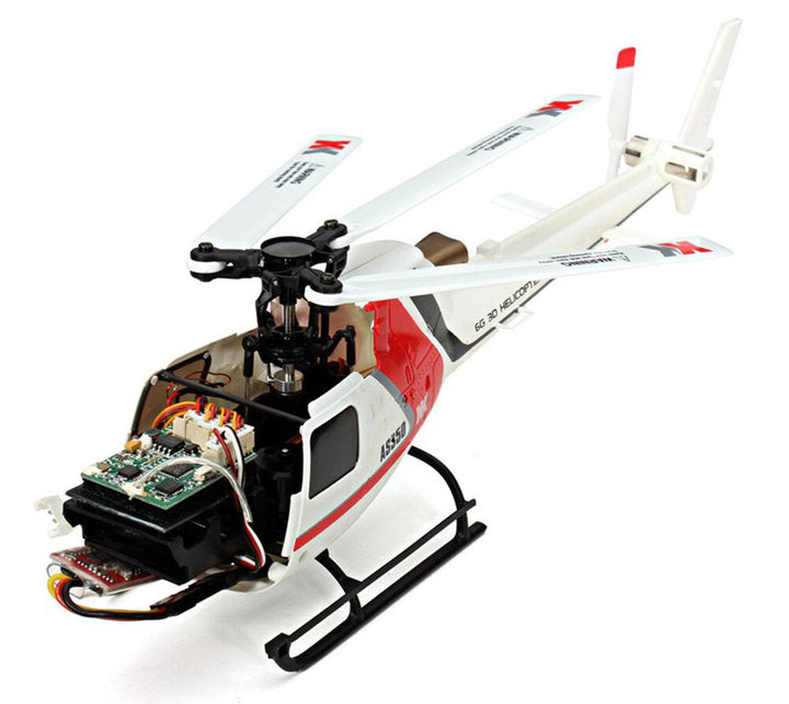 6CH Brushless 3D6G System AS350 Scale RC Helicopter Compatible with FUTAB-A S-FHSS 4PCS 3.7V 500MAH Lipo Battery Image 4