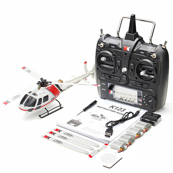 6CH Brushless 3D6G System AS350 Scale RC Helicopter Compatible with FUTAB-A S-FHSS 4PCS 3.7V 500MAH Lipo Battery Image 8