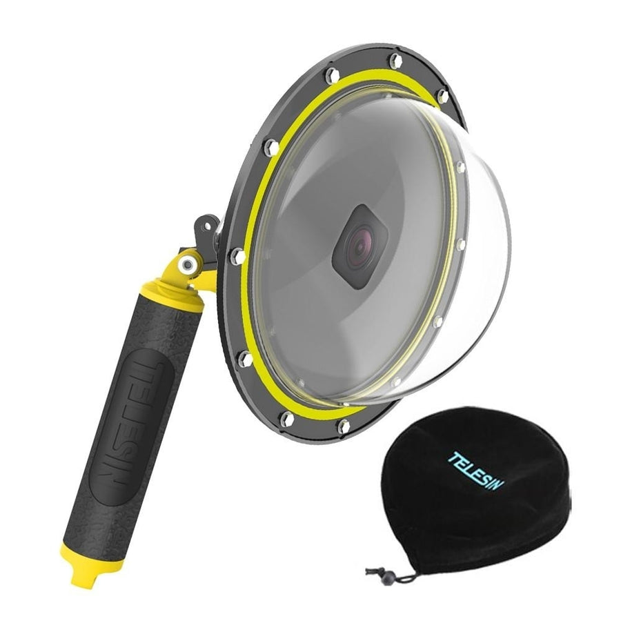 6inch Dome Port Dive Case Underwater 30m with Floating Shank Image 1