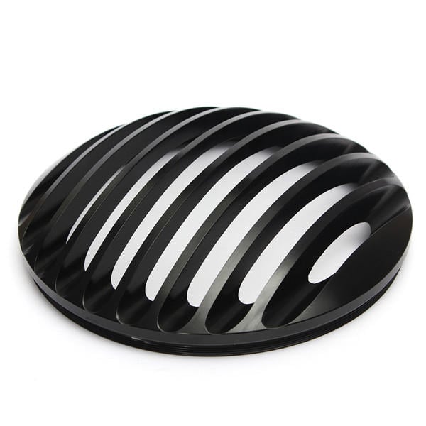 6inch Motorcycle Bullet Halogen Headlight Grill Cover Black CNC Aluminum For Harley Image 2
