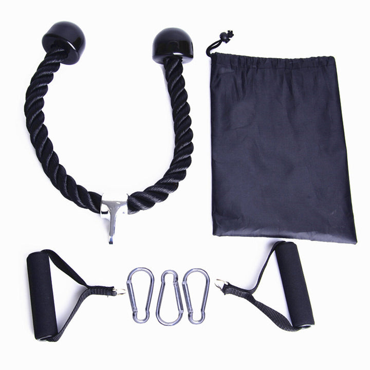 7PCS/SET Tricep Bicep Pull Rope Cable Muscle Strength Training Attachment Home Gym Exercise Image 4