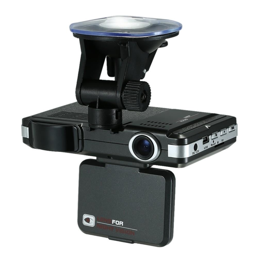 Anti Radar Detector Car DVR 2 in 1 720P Dash Cam Speed with Full Band Mute Button Loop Recording G-Sensor Image 2