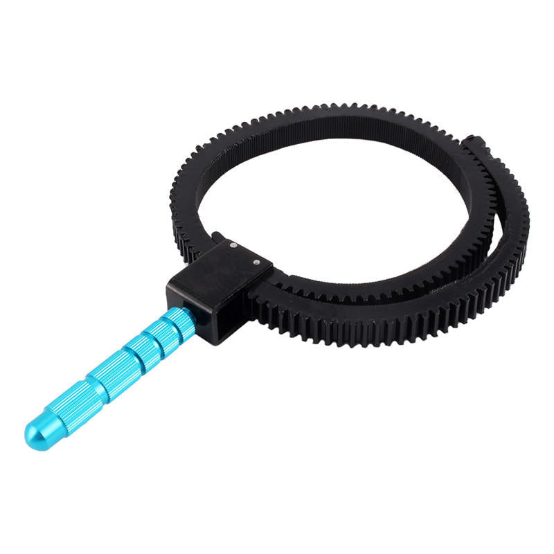 Adjustable Rubber Follow Focus Gear Ring Belt with Aluminum Alloy Grip for DSLR Camcorder Camera Image 1