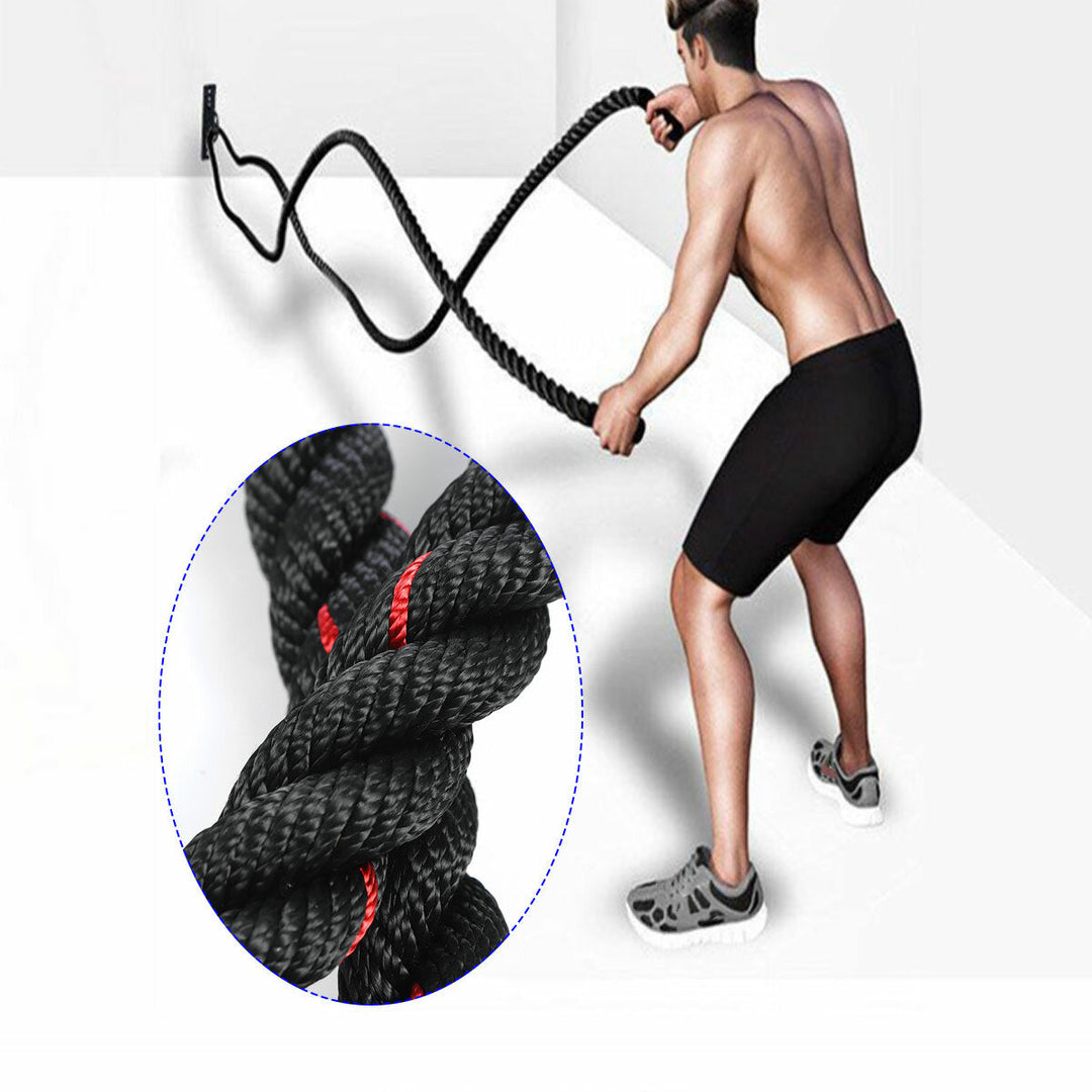 9M Length Fitness Battle Rope Heavy Jump Rope Weighted Battle Skipping Ropes Retainer Gym Exercise Tools Image 7