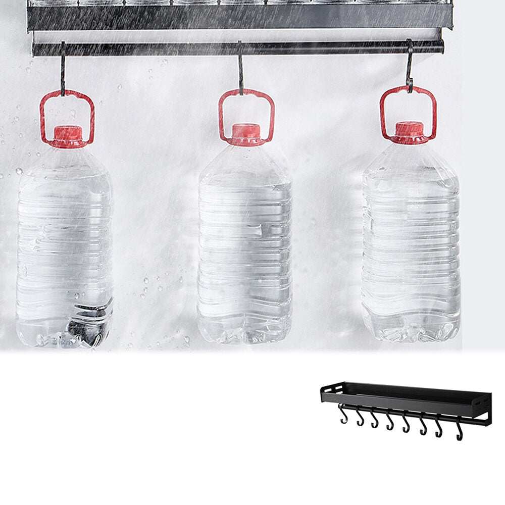 Aluminum Black Rack Storage Multifunctional Shelf Rack Organizer Arrangement for Home Kitchen Counter Image 2