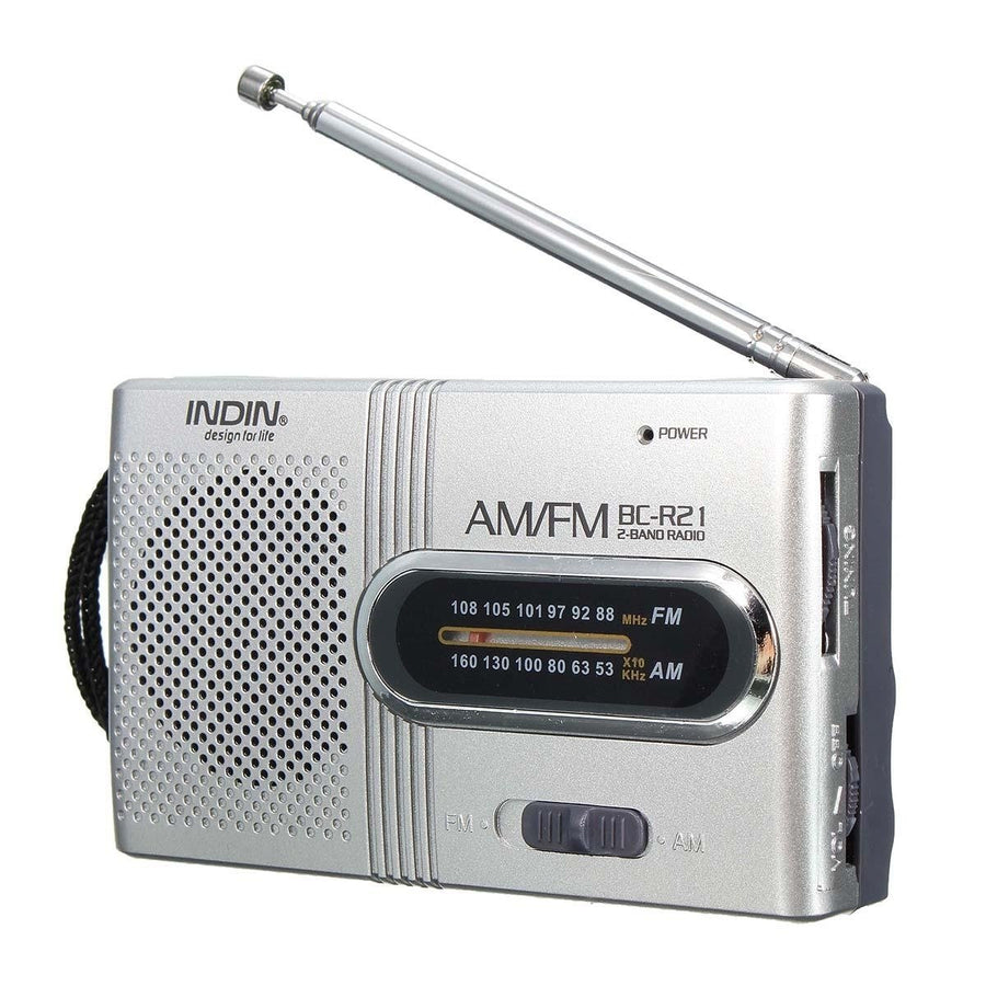 AM/FM Mini Portable Telescopic Antenna Radio Pocket Speaker Outdoor Image 1