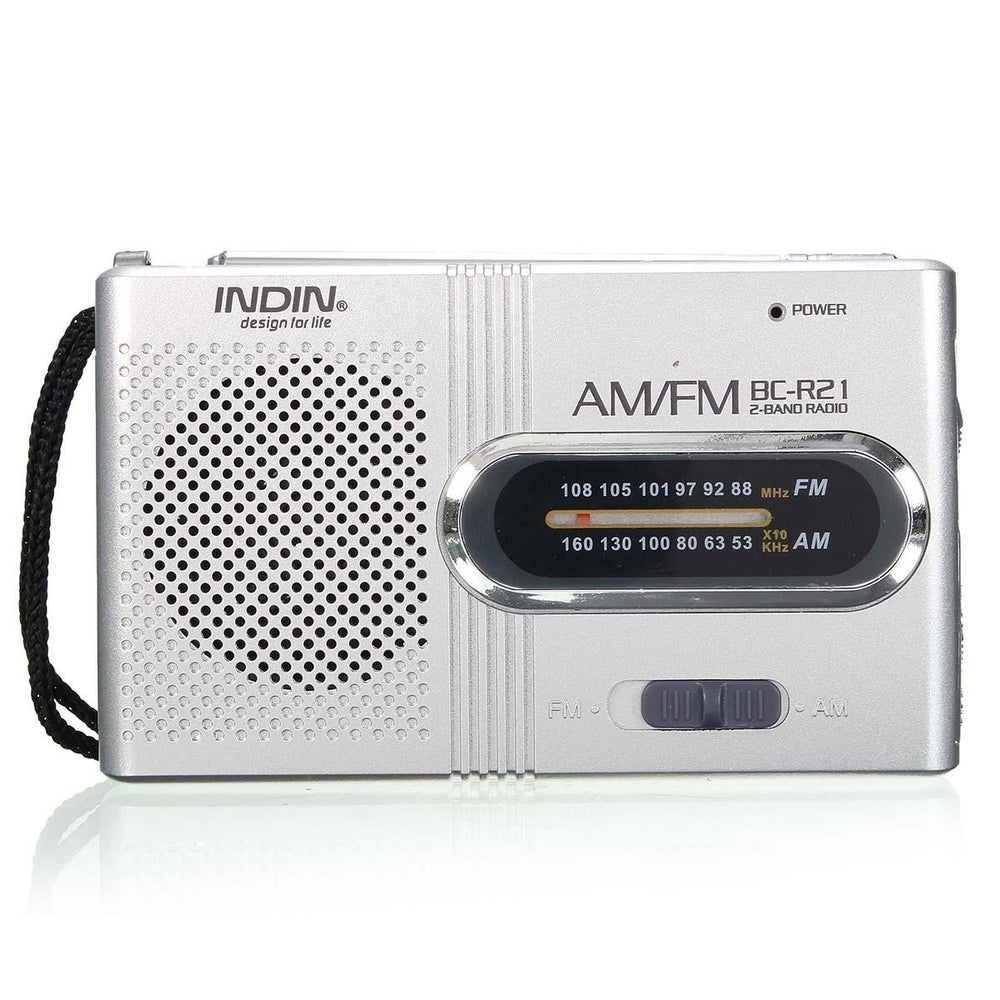 AM/FM Mini Portable Telescopic Antenna Radio Pocket Speaker Outdoor Image 2
