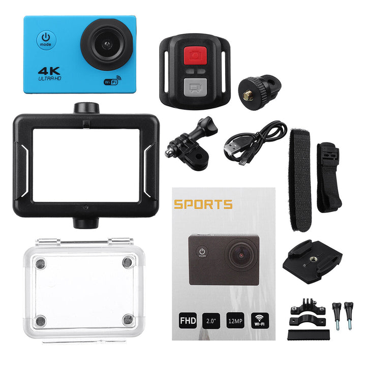 Action Camera 4K 30fps Ultra HD 16MP WiFi Camcorder Wireless Cam IPX8 Waterproof Underwater Remote Image 3