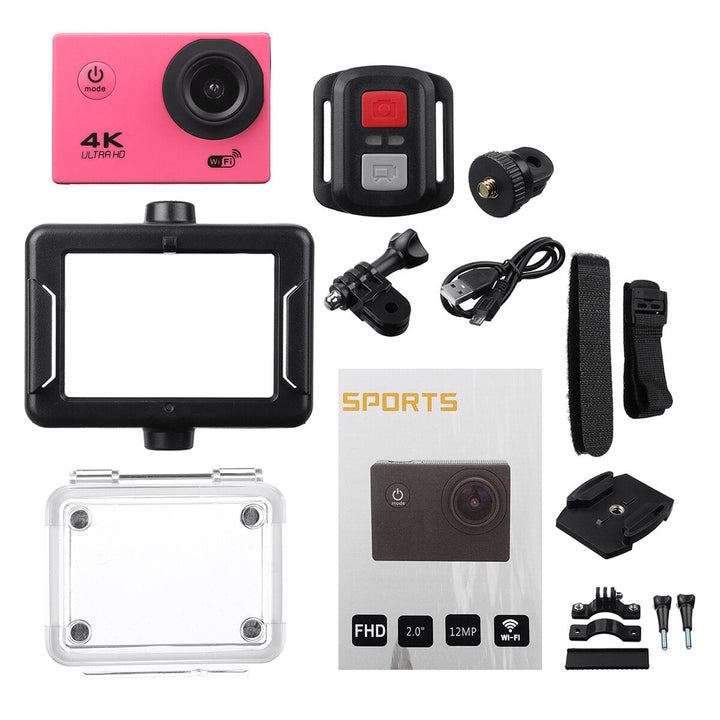 Action Camera 4K 30fps Ultra HD 16MP WiFi Camcorder Wireless Cam IPX8 Waterproof Underwater Remote Image 4