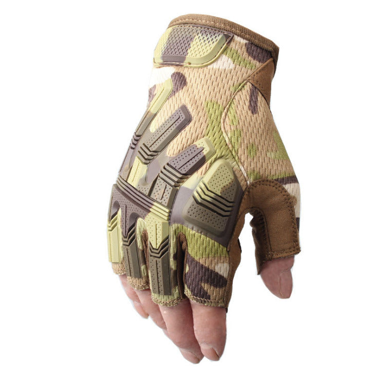Anti-skid Safety Military Army Half Finger Tactical Gloves Motorcycle Motocross Bike Riding Cycling Sport Hiking Image 1