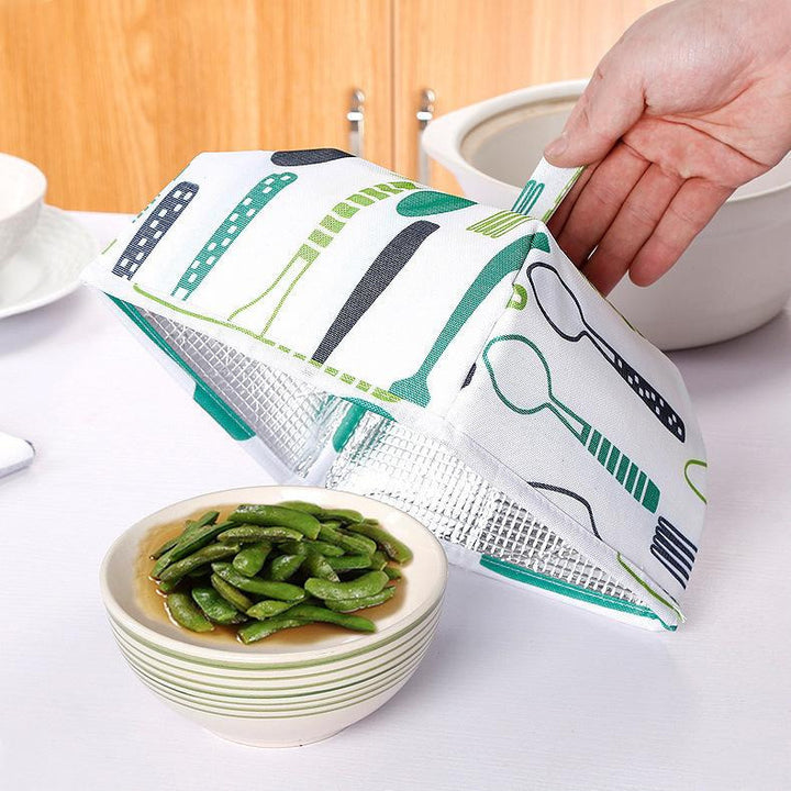 Aluminum Foil Food Cover Foldable Heat Preservation Insulation Vegetable Dishes Table Dust Cover Kitchen Gadgets Image 4