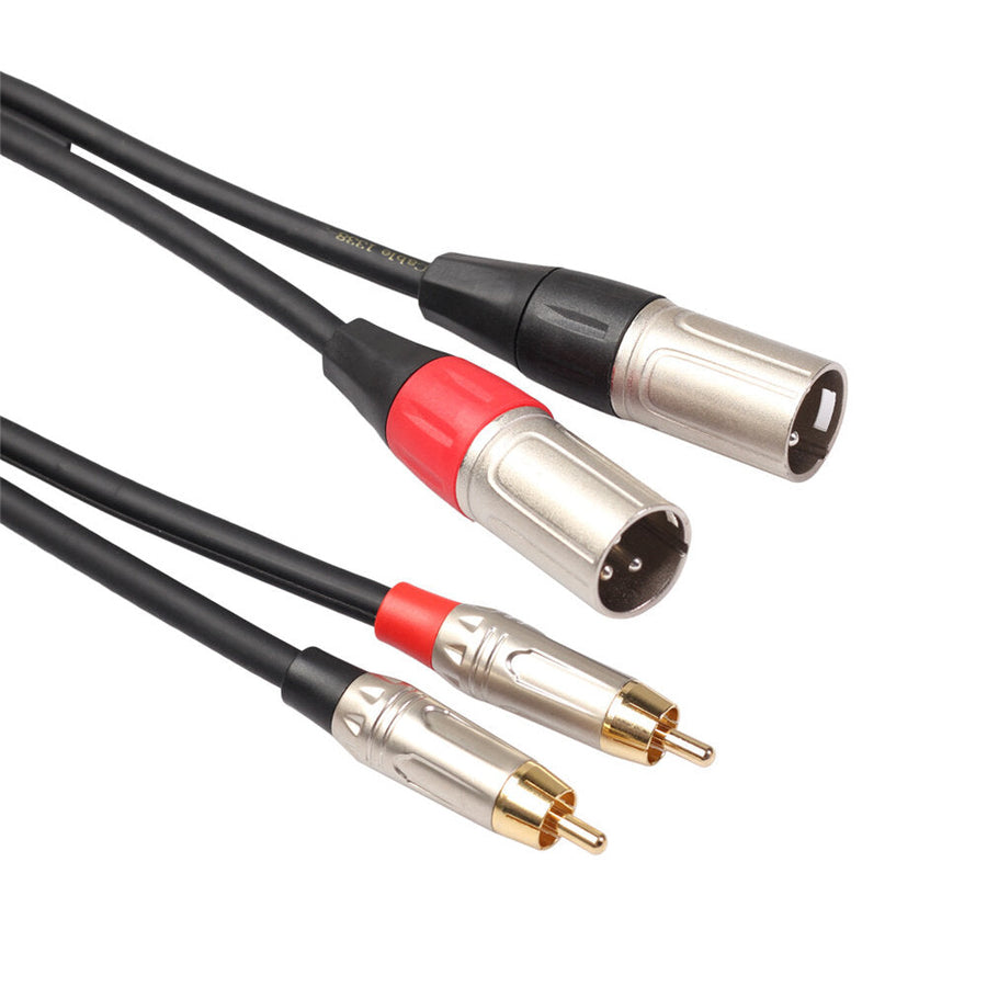 Audio Cable Dual RCA Male to Dual XLR Male 1.8/3m Microphone Tuning Balance Line Image 1