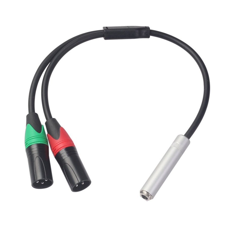 Audio Cable 6.35mm Female to Dual XLR Male Audio Conversion Line 0.3m Microphone Cable Image 1