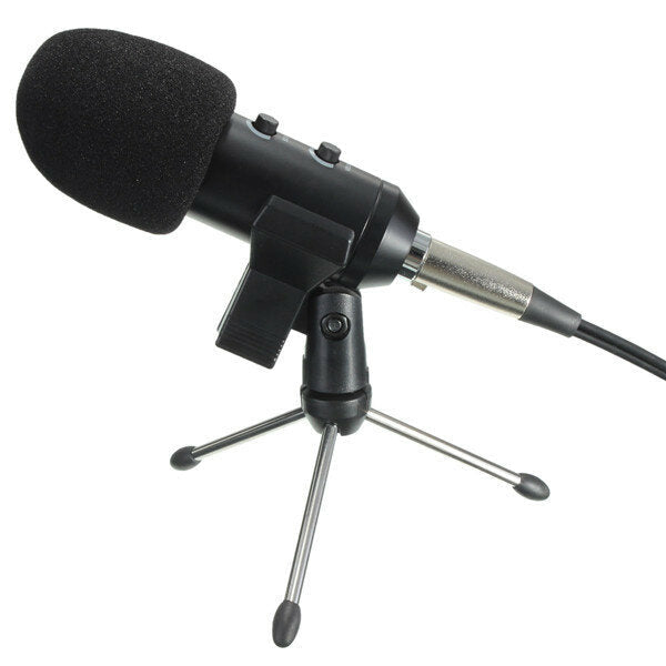 Audio Dynamic USB Condenser Sound Recording Vocal Microphone Mic With Stand Mount Image 2