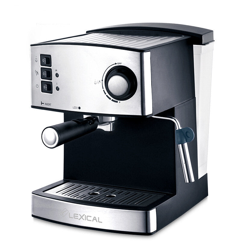 Automatic Small Multi-Function Coffee Machine 850W 5 Cups Steam Double Cup Milk Frothed Espresso Image 1