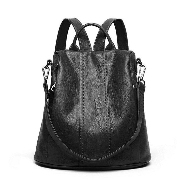 Backpack for Women PU leather Waterproof Rucksack Large Capacity Shoulder Bag Image 7