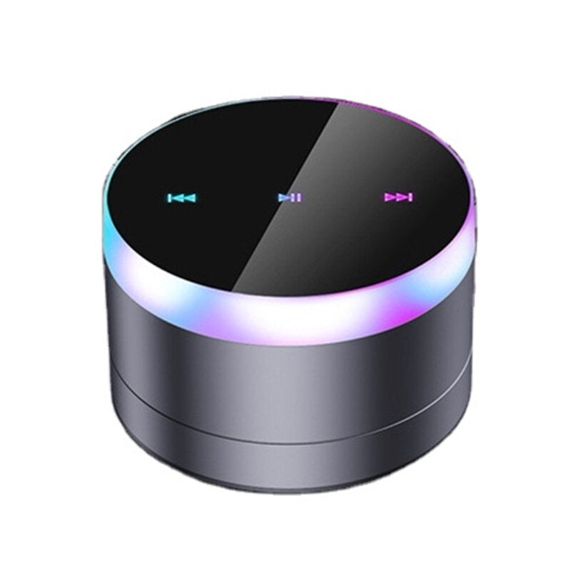 Bluetooth 5.0 Speaker Colorful Lights Touch Control Handsfree Mini Subwoofer Portable Speakers Support FM AUX Image 1