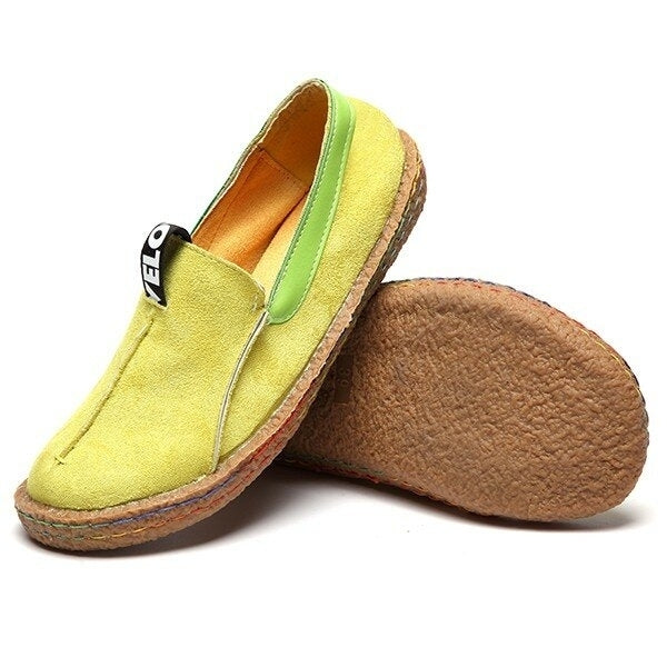 Big Size Women Casual Round Toe Soft Sole Shoe Pure Color Flat Loafers Image 2