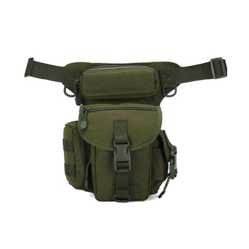 Canvas Waterproof Tactical Bag Waist Pack Leg Bag Camping Hiking Hunting Belt Bag Image 2