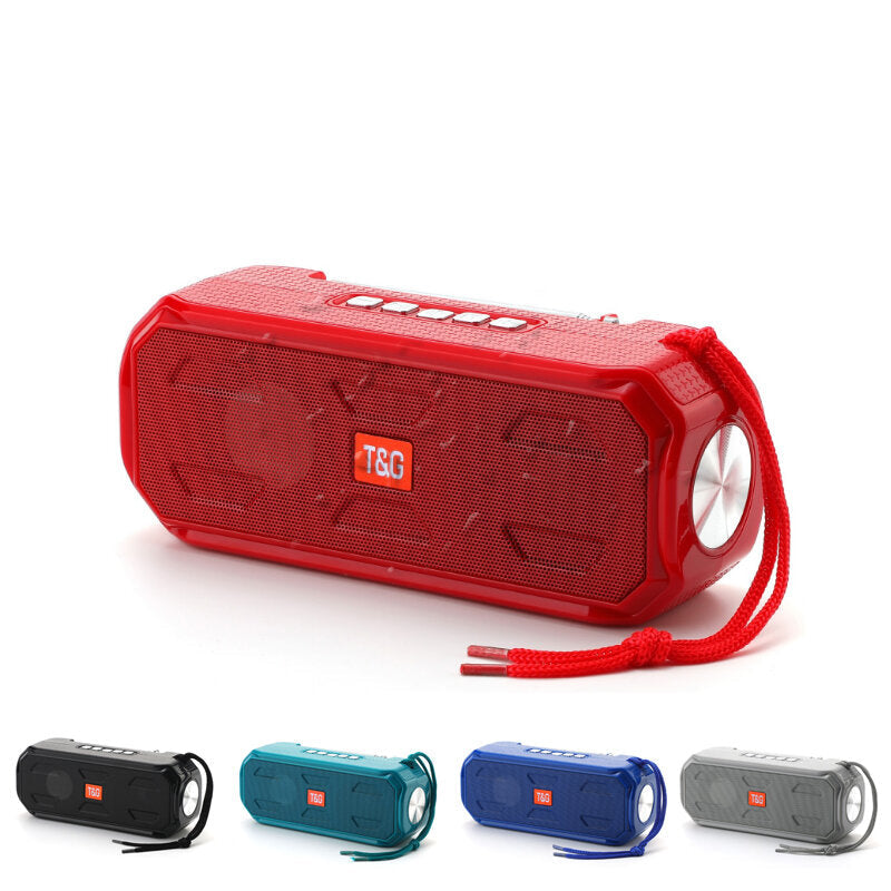Bluetooth Speaker Stereo Bass Music Box Support TF FM Radio USB AUX With Flashlight Portable Outdoor Speaker Image 1