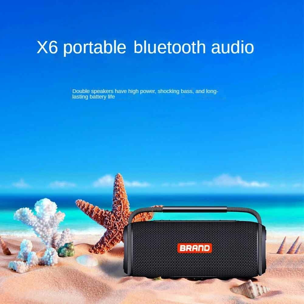 Bluetooth Speaker Wireless Speakers Double Units Bass TF Card IPX6 Waterproof Subwoofer Outdoor Portable Speaker with Image 2