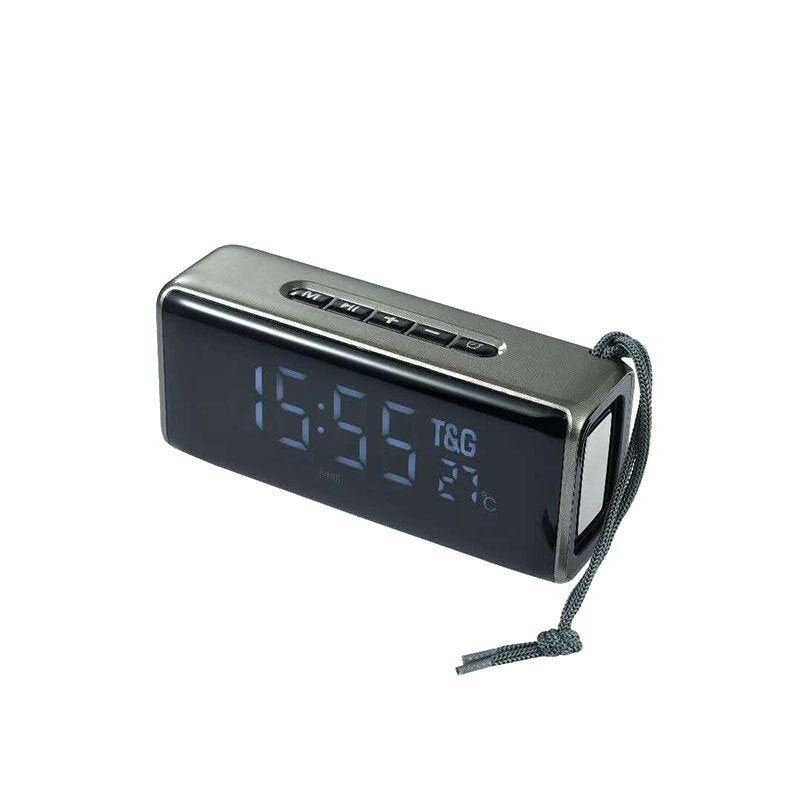 Bluetooth Speaker LED Temperature Alarm Clock Speaker Portable Column bluetooth Sound Box Music System with TF AUX Image 1