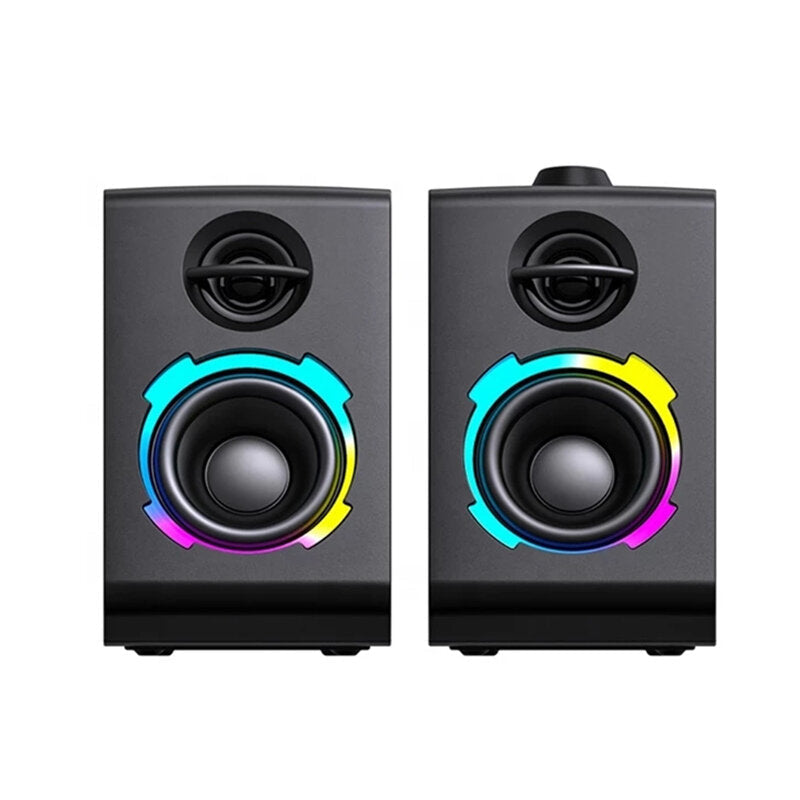 Bluetooth Speaker RGB Lighting Game Desktop Dual Speaker Surround Bass Stereo Support USB TF Card AUX Subwoofer Image 1
