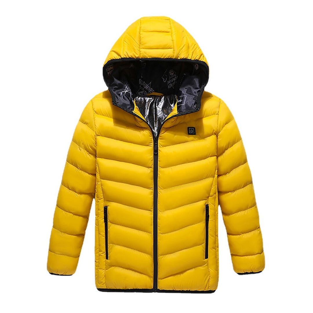 Chilidren Electric Heated Hooded Coat Winter Warm Jacket USB 3s Fast Heating Image 1