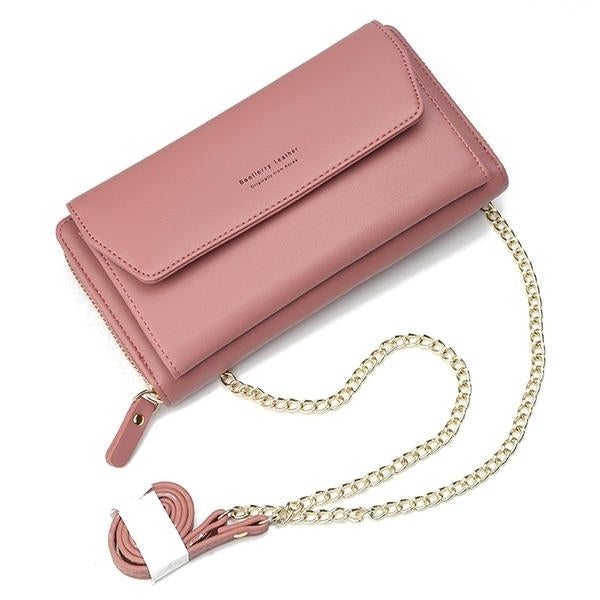 Cell Phone Pocket Portable Girls Purse Large Capacity Card Holder Female Chain Wallet Image 6