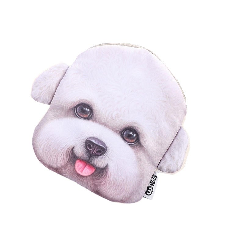 cartoon cute dog coin bag plush card holder key purse Image 1