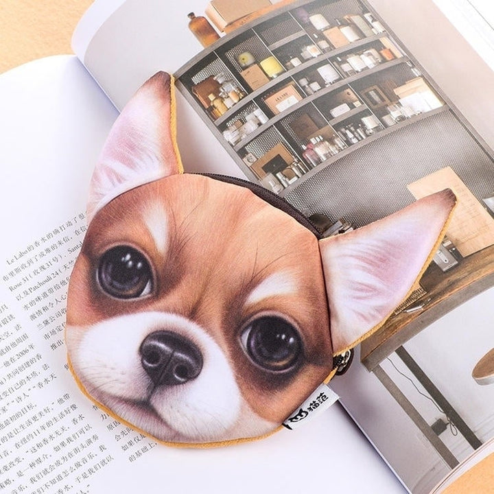 cartoon cute dog coin bag plush card holder key purse Image 6