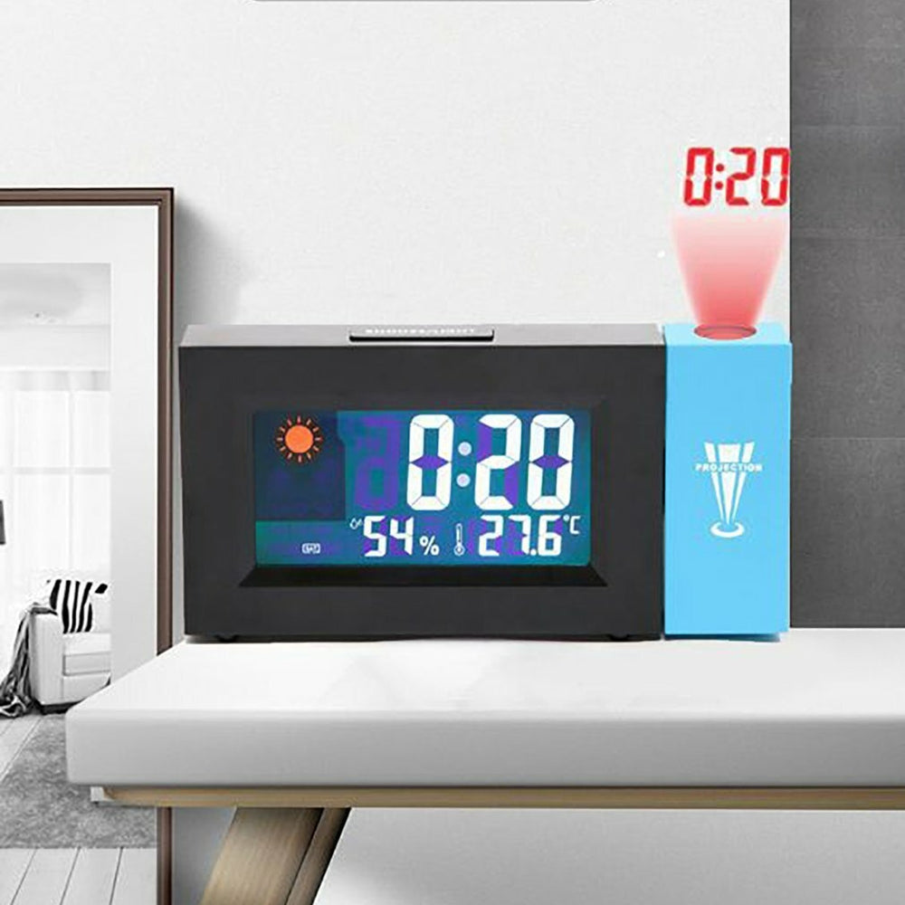 Digital Projector Weather Station Alarm Clock Perpetual Calendar Thermo-hygrometer Electronic LCD Clock Thermometer Image 2